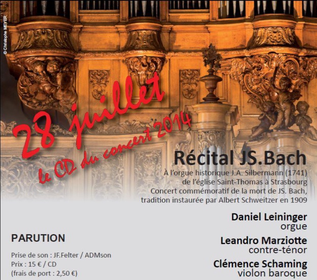 CD Récital JS.Bach - 28 juillet 2014