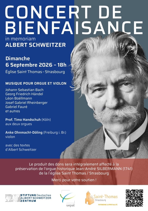 Concert de bienfaisance en mémoire d'Albert Schweitzer à Strasbourg